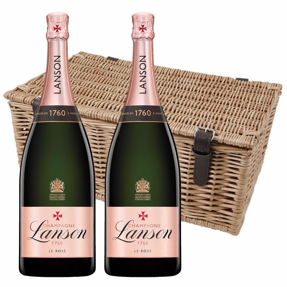 Magnum of Lanson Le Rose Champagne 150cl Duo Magnum Hamper (2x150cl)